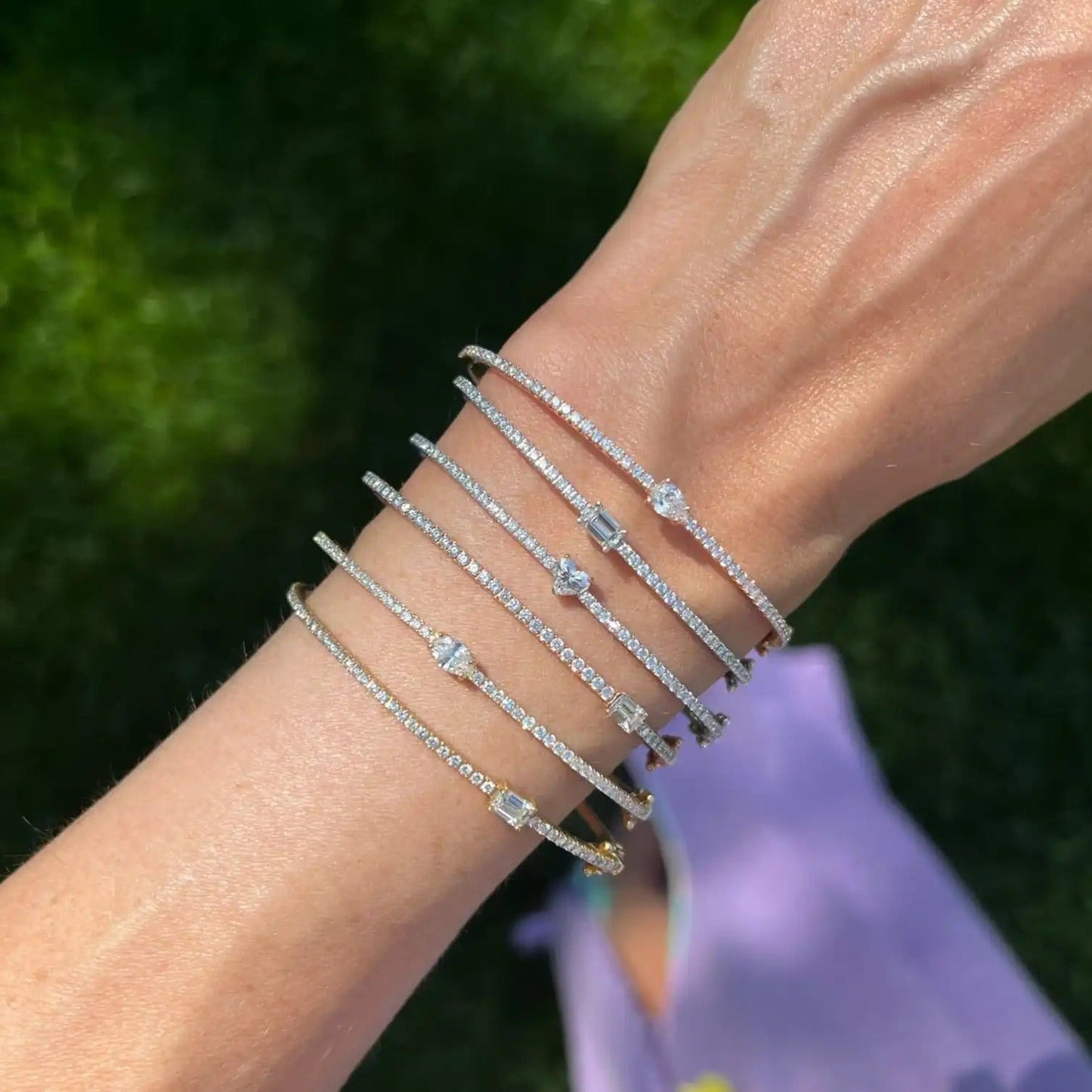 Cubic Zirconia Bangle Bracelet