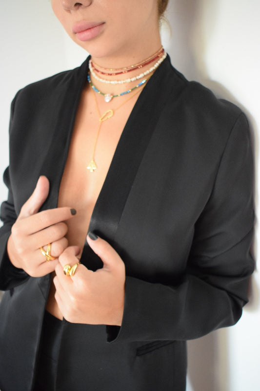 Lebanon Cedar Necklace عقد خريطة لبنان و الأرزة