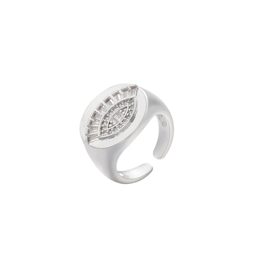 Evil eye Diamond Zirconia Ring