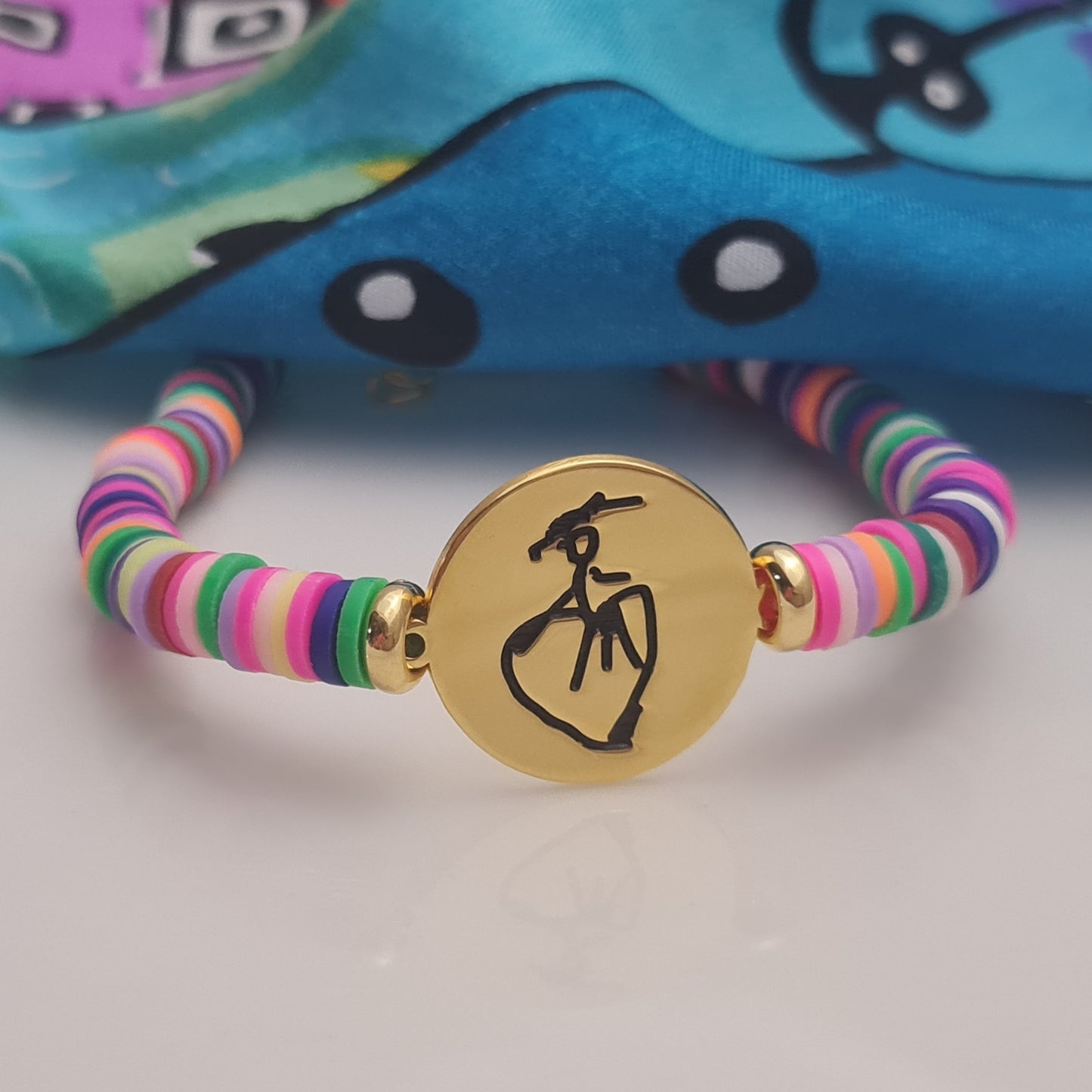 kids drawings customise bracelet