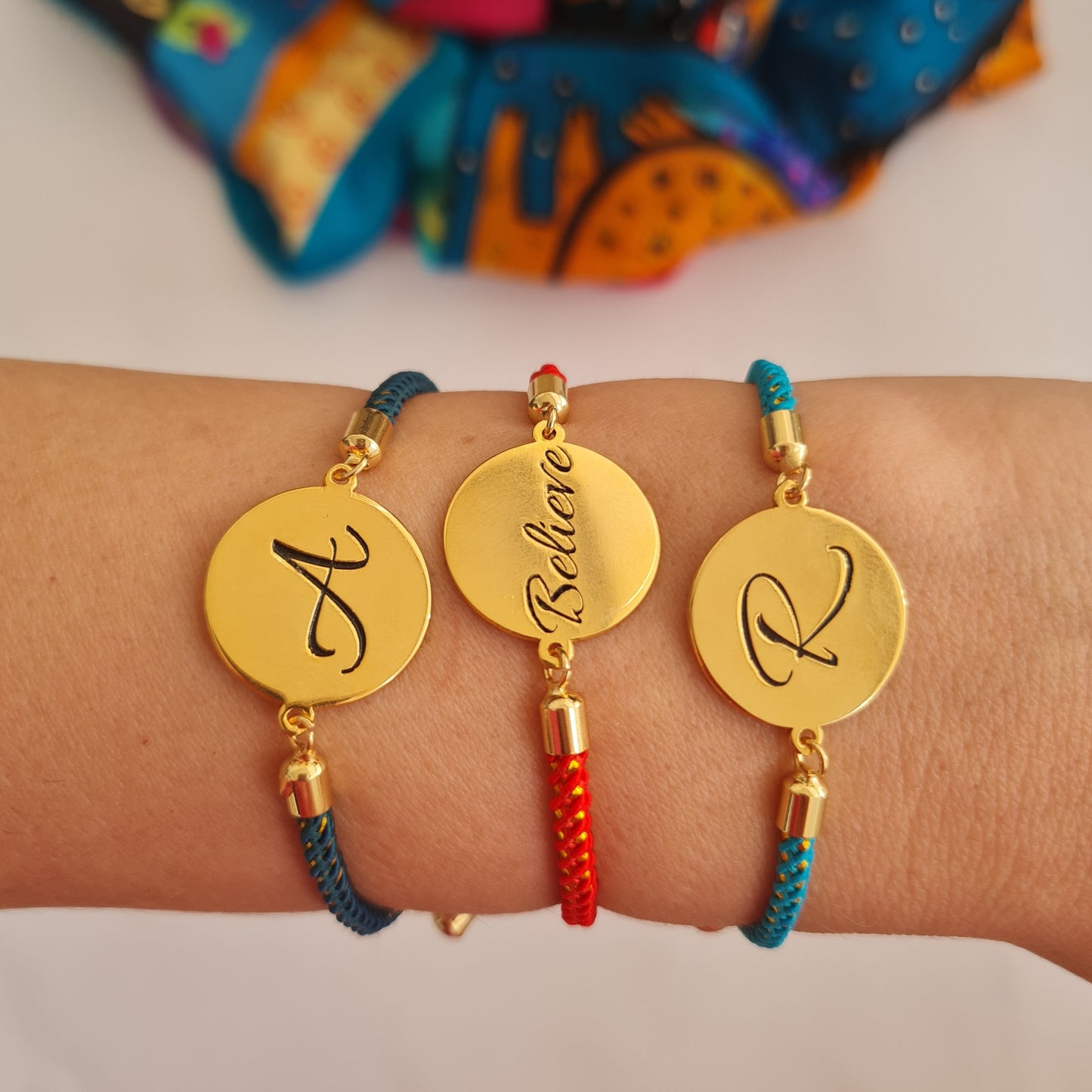 Rope Initial" bracelet