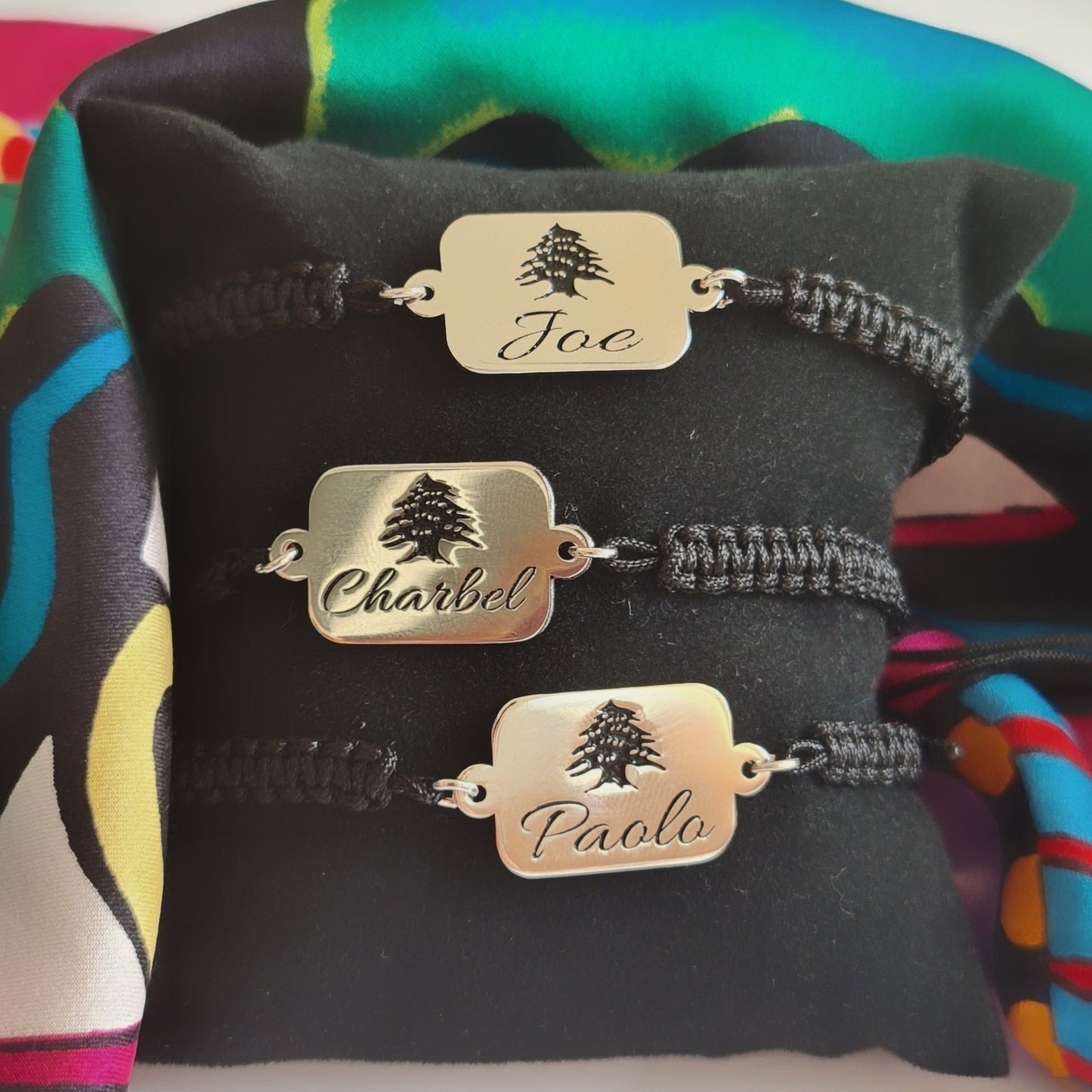 Custom Name, Cedar Bracelet