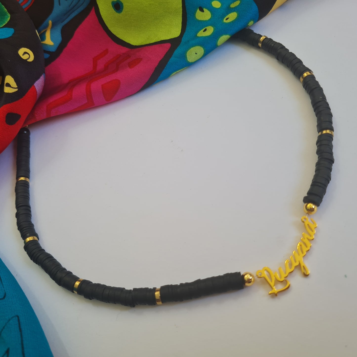 Black customizable Name Necklace