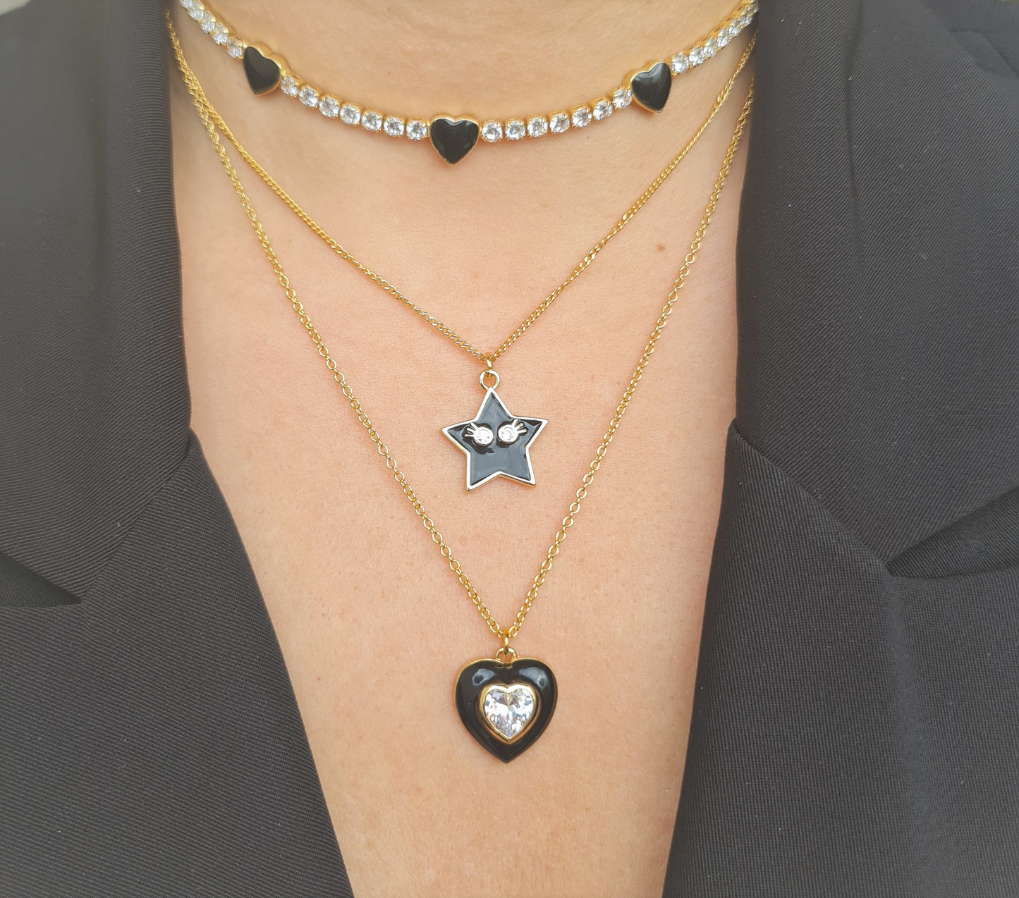 "Black Heart" Necklace