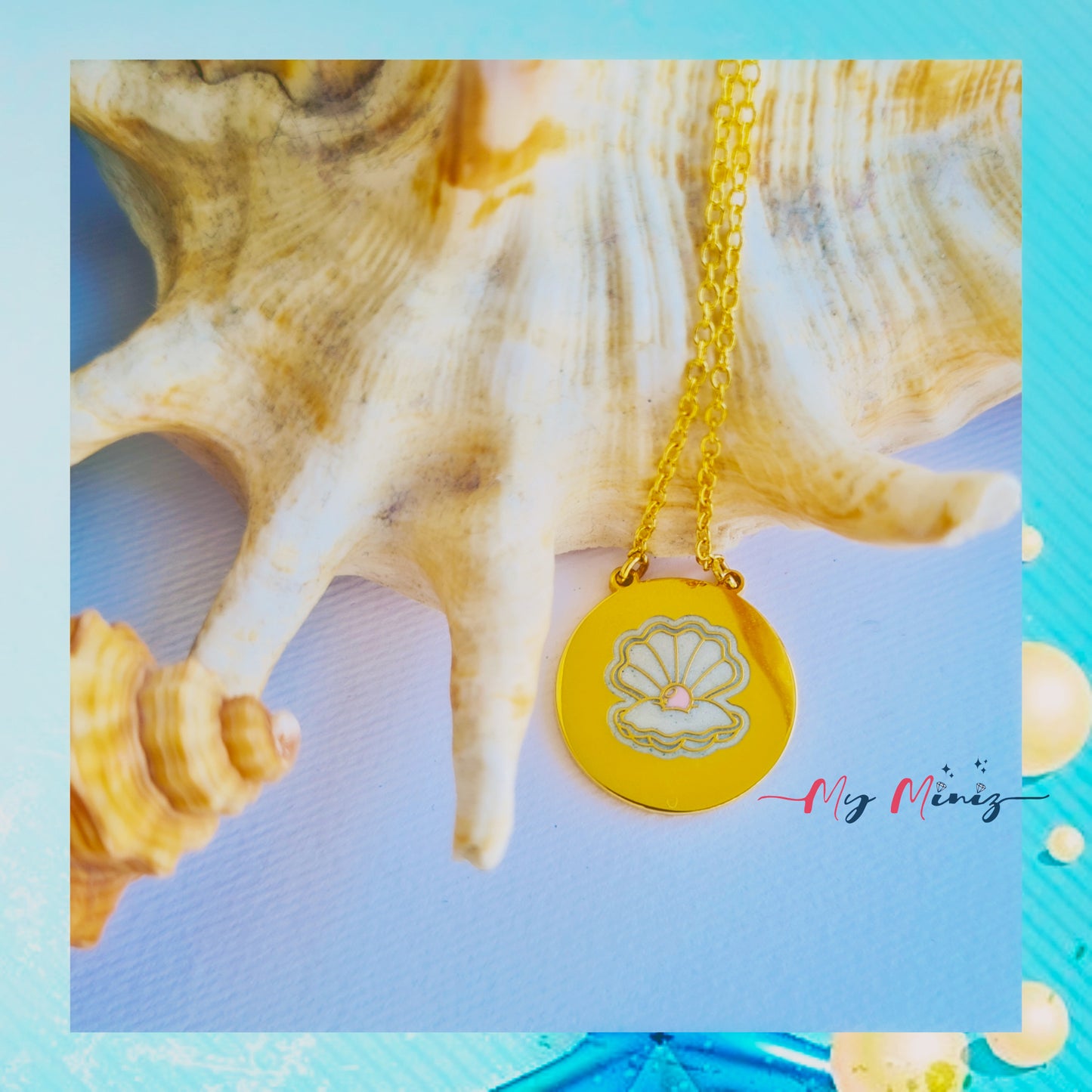 Shell Enamel Necklace