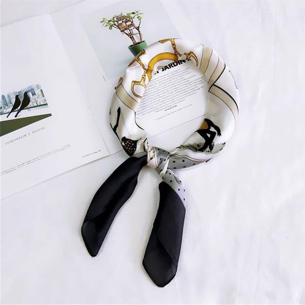 Silk Scarf-Pony black edge