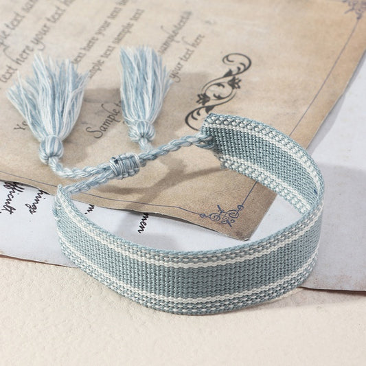 Embroidery Tassel Woven Bracelet