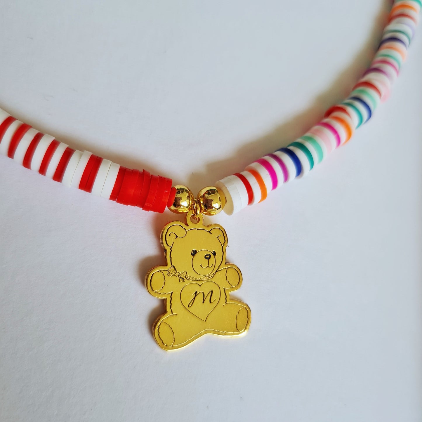 Teddy Bear Name Necklace