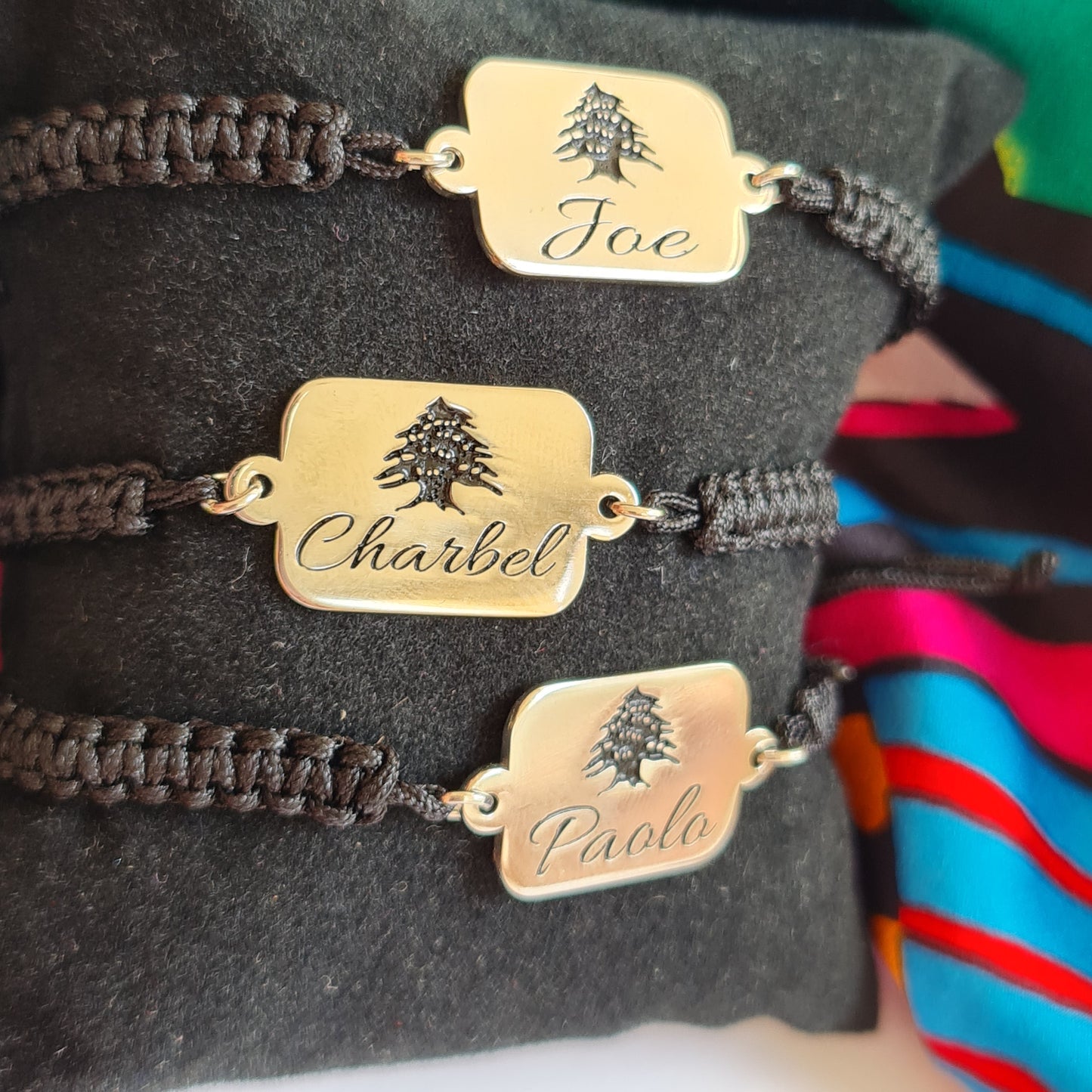 Custom Name, Cedar Bracelet