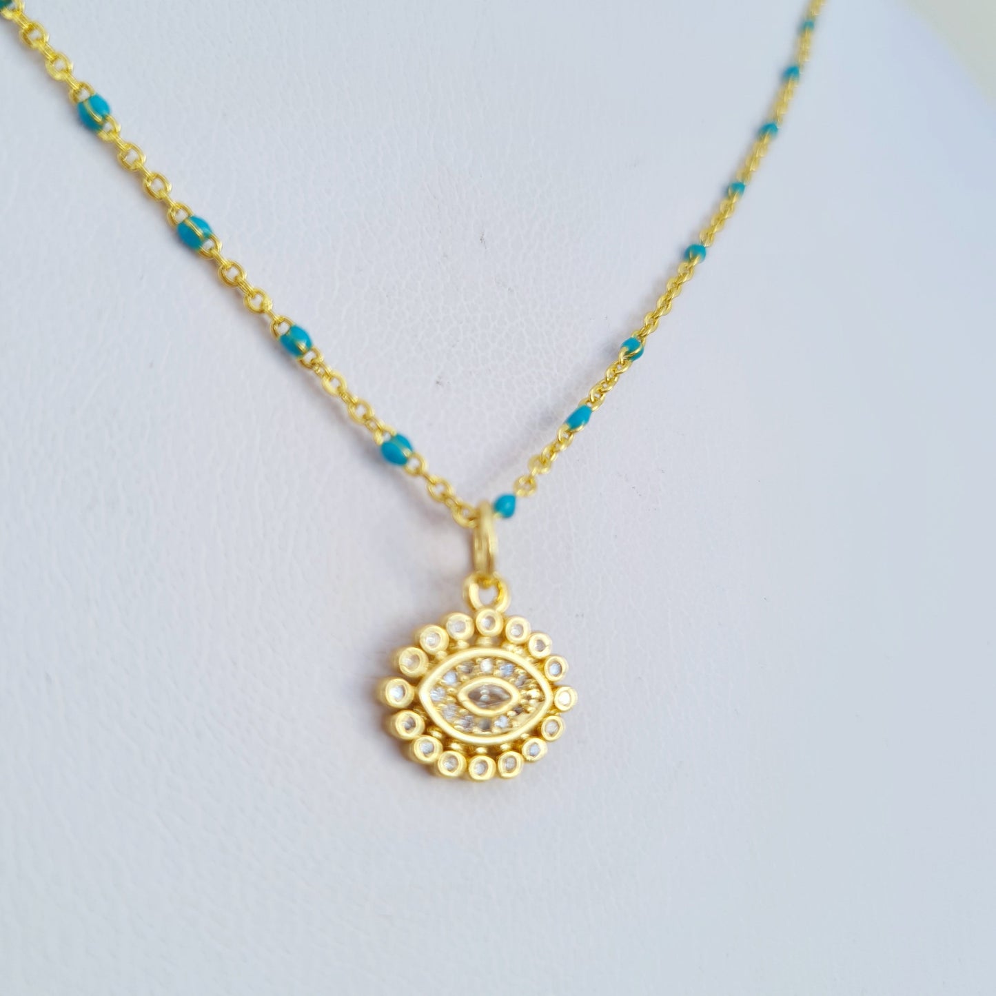 Evil eye Enamel Necklace