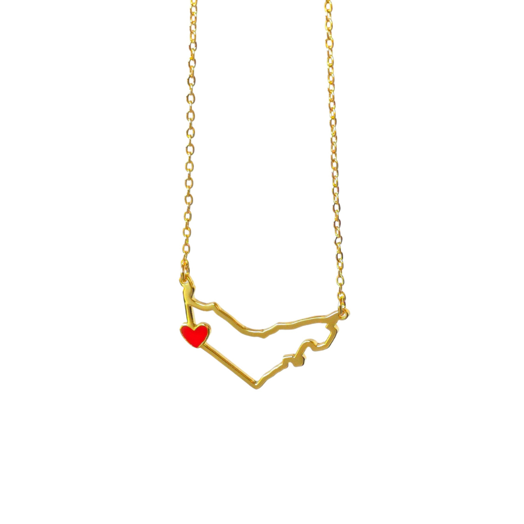 عقد الامارات gold UAE map pendant – عقد الامارات ذهب تصميم أنيق يجسد فخر الإمارات وثقافتها العريقة