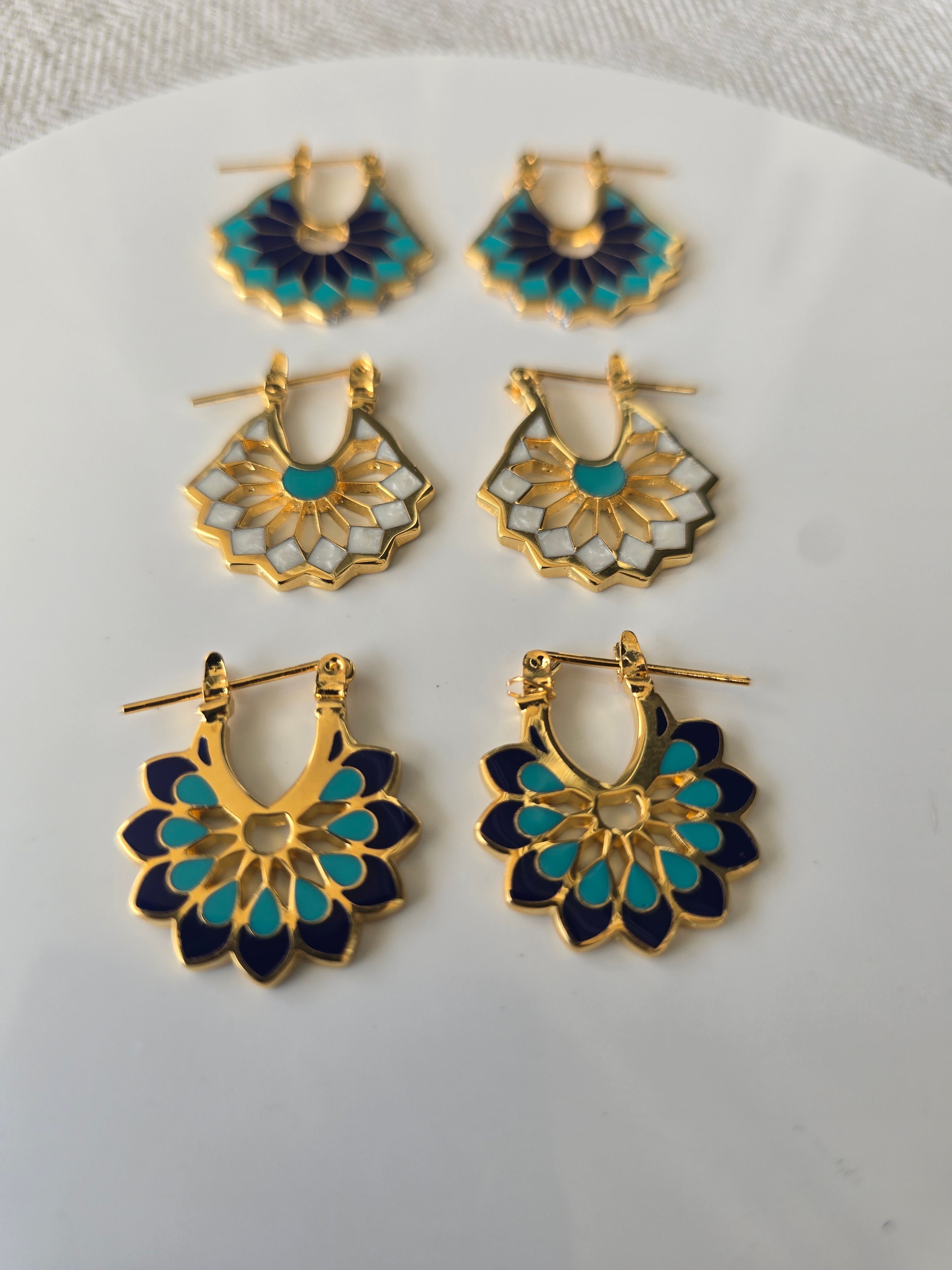 Arabesque Series – Plum Mirage Earrings – Miniz Jewelry Boutique