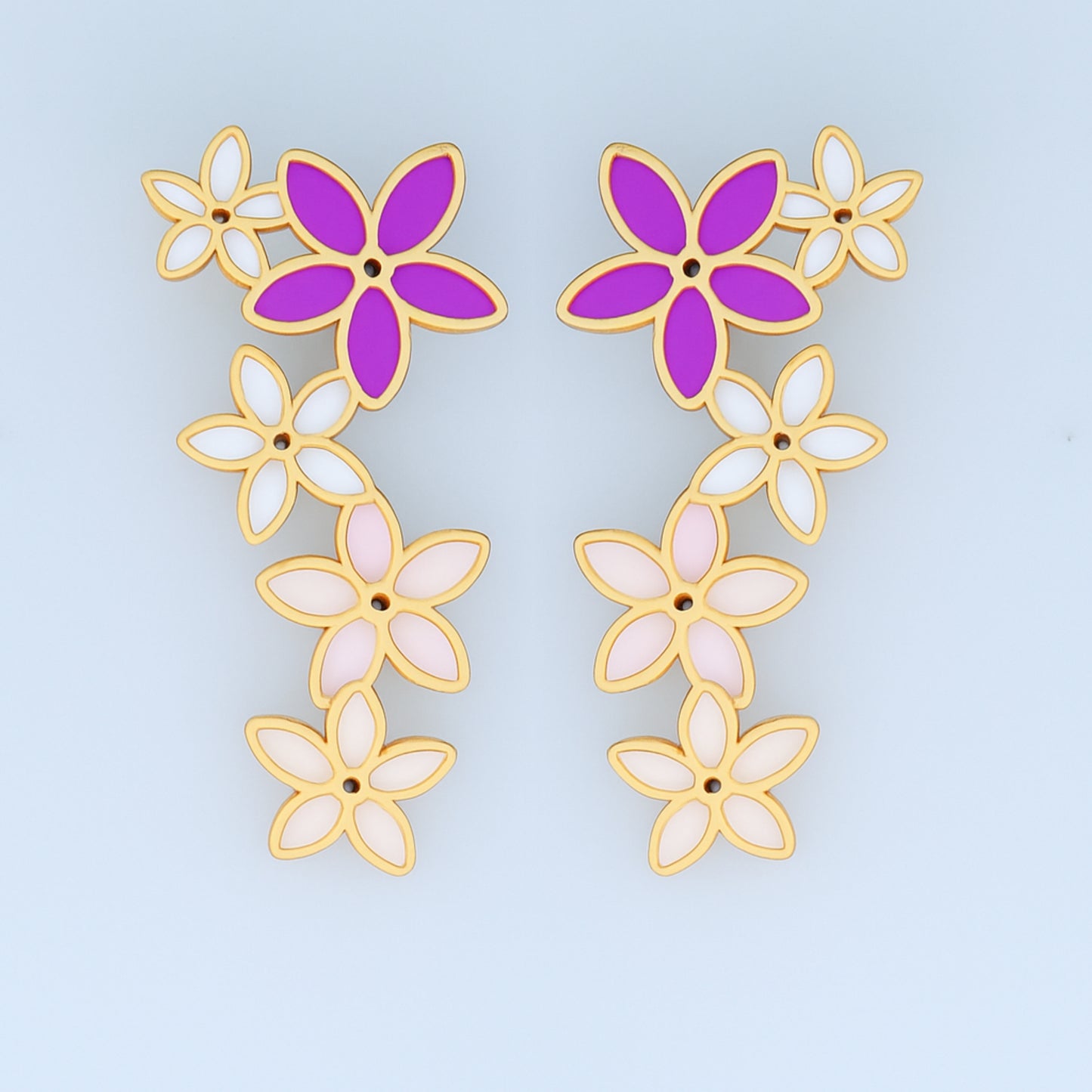 Spring Enamel Flower Earrings