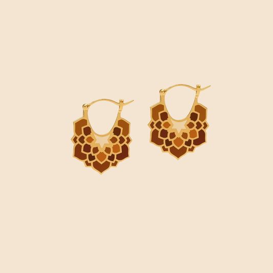 Miniz  enamel summer earrings mosaic arabesque 
