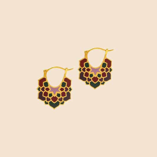 Miniz_summer_enamel_earrings_flower_shape