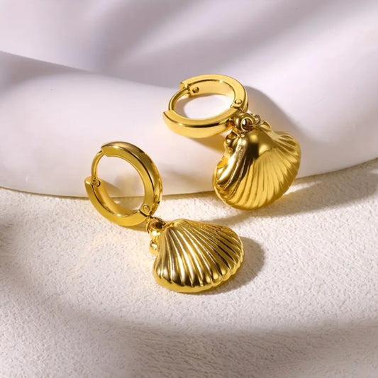 Gold Seashell Earring