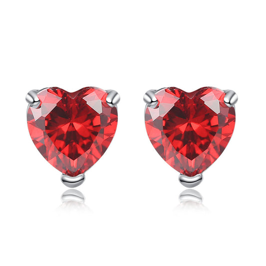 Heart stud earrings