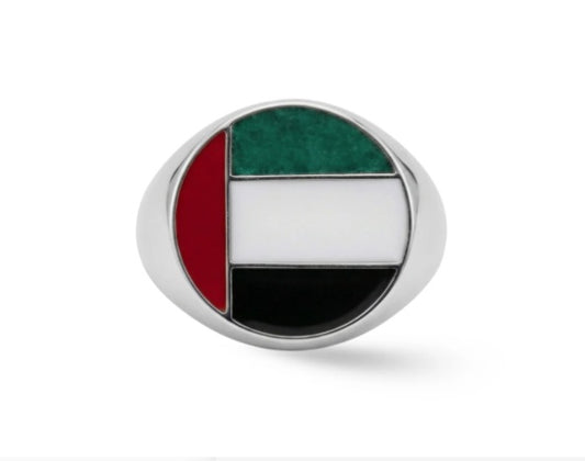 UAE Emirates Flag Signet Ring خاتم علم الامارات
