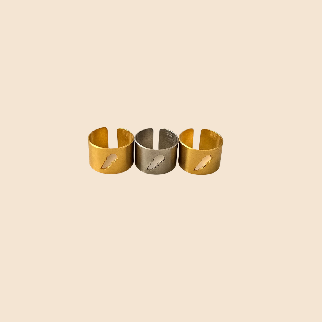 Lebanon Map Adjustable Ring