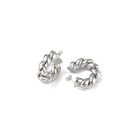 Hammered twisted Hoops earrings