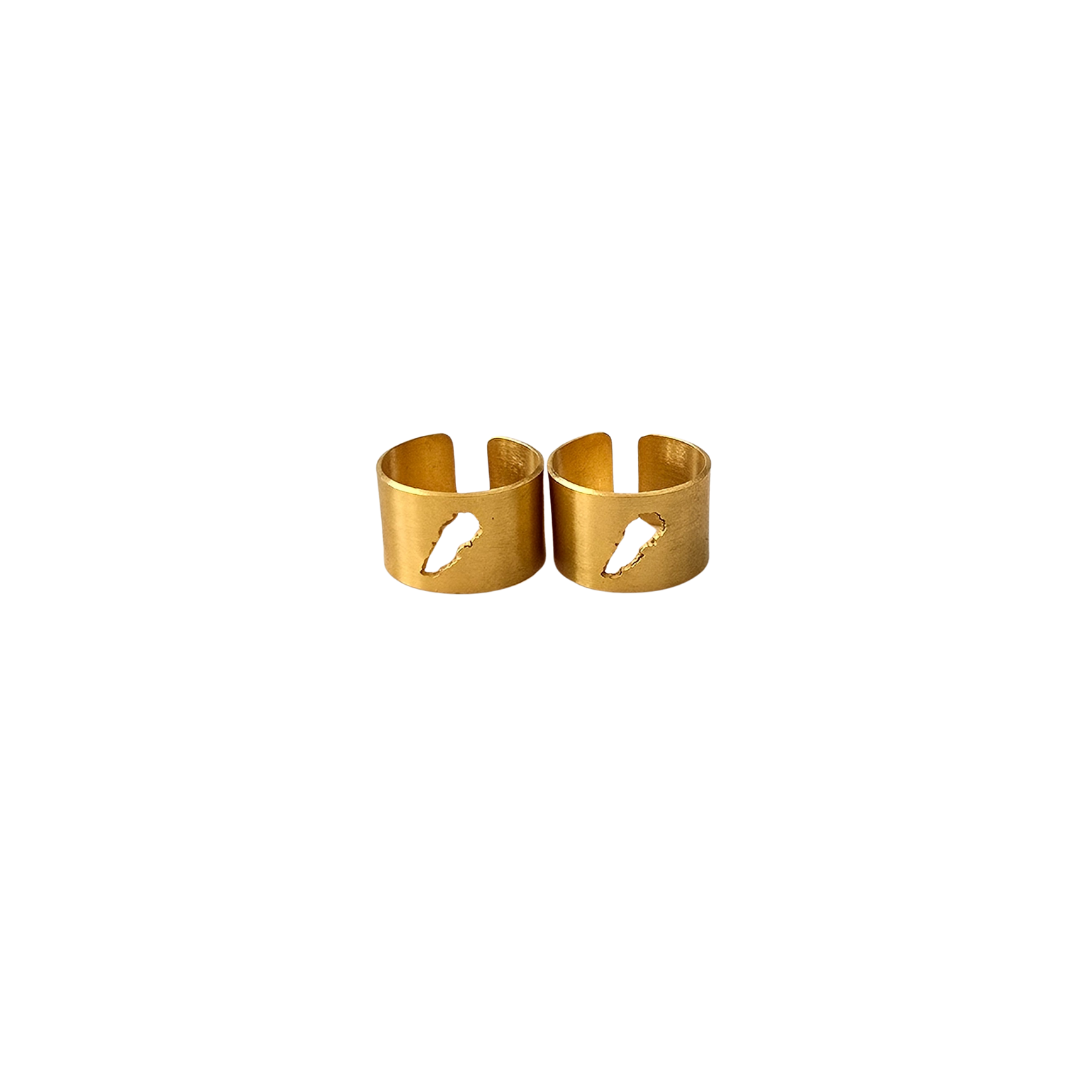 Lebanon Map Adjustable Ring