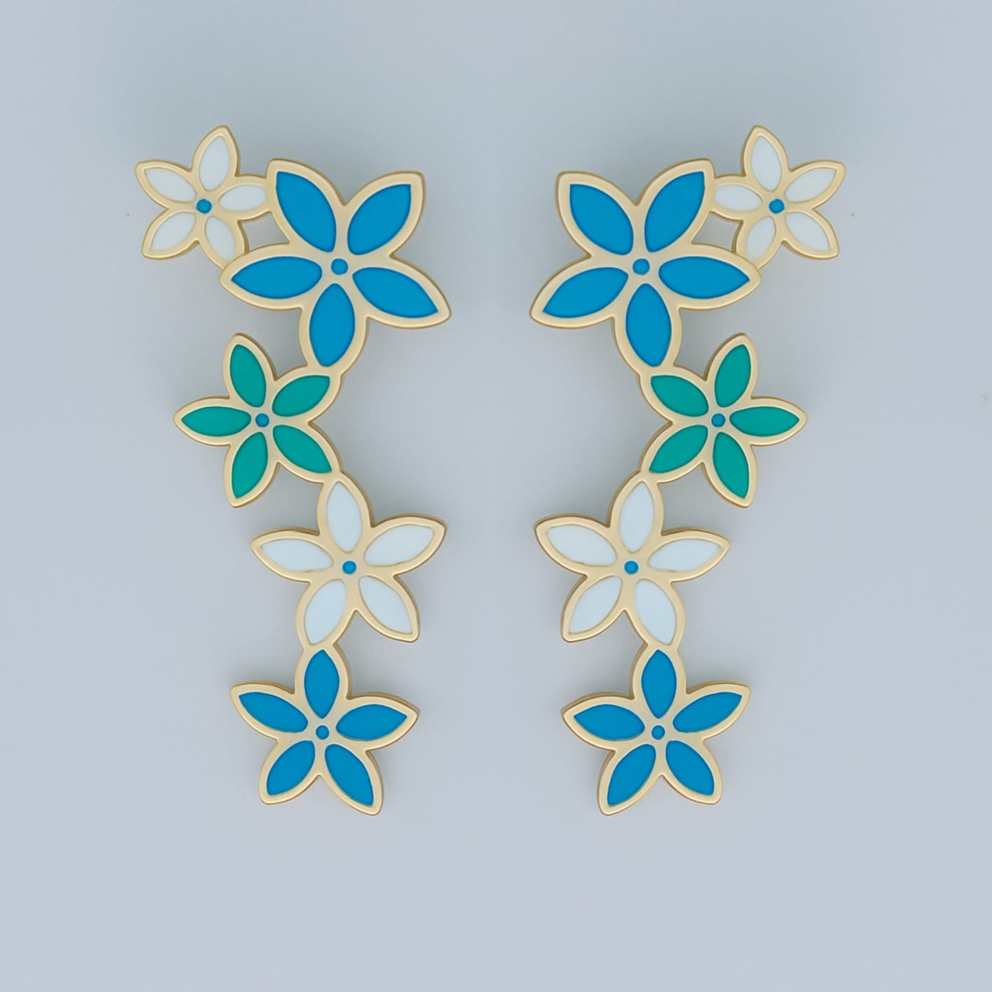 Spring Enamel Flower Earrings
