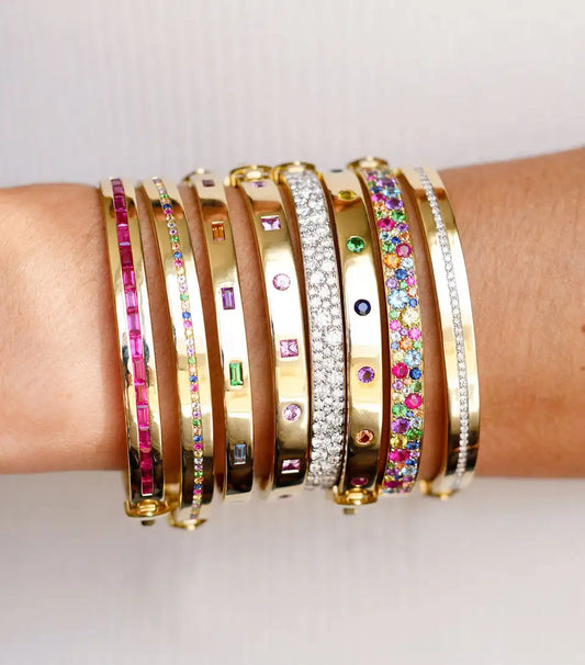 Additional view of MiniLux Magenta Fuchsia Band Bangle