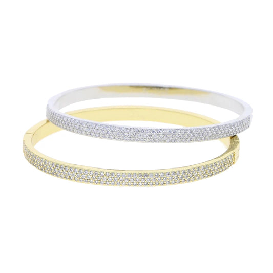MiniLux Three-Layer Cubic Zirconia Bangle