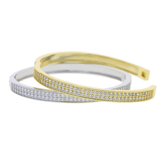 Additional view of MiniLux Double Band Zirconia Bangle