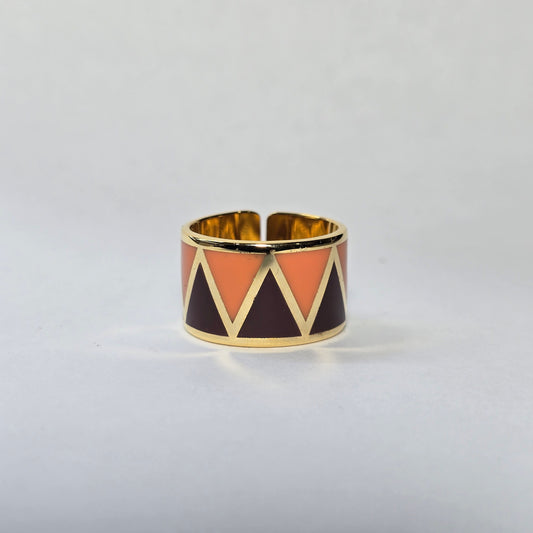 enamel statement ring mocca brown orange colours jewellery jewelry summer trend 026