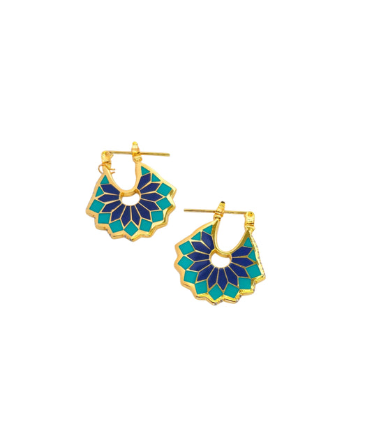 Arabesque Mandala Turquoise Earrings