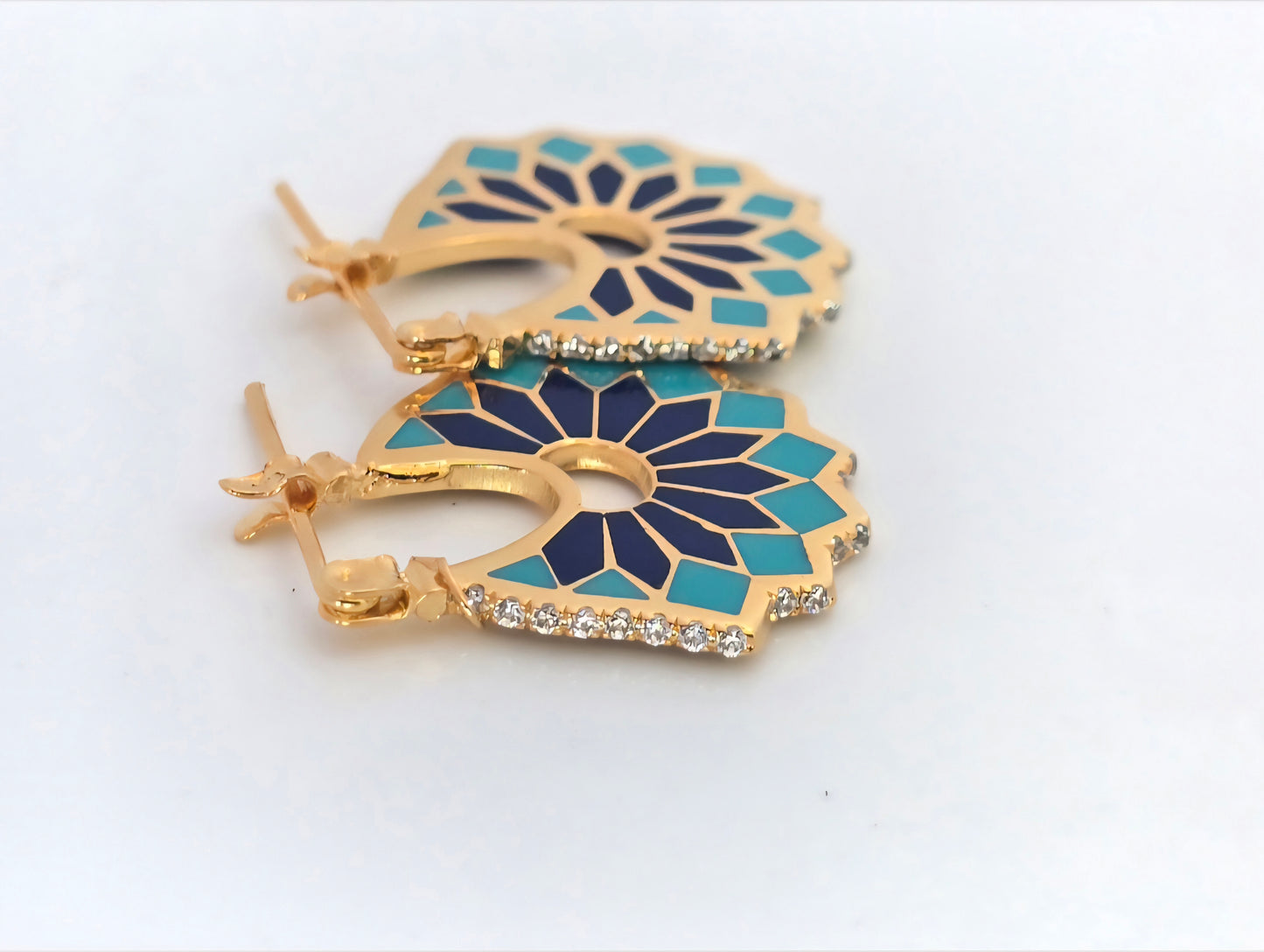 Arabesque Mandala Turquoise Earrings