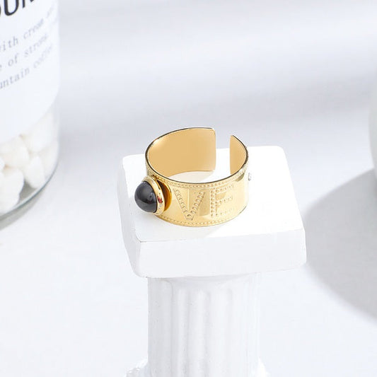 Stone boho ring