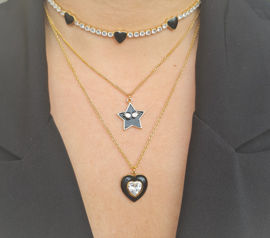 "Black Heart" Necklace