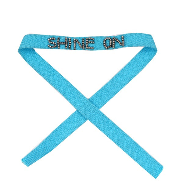 Rope word bracelet "Shine On "