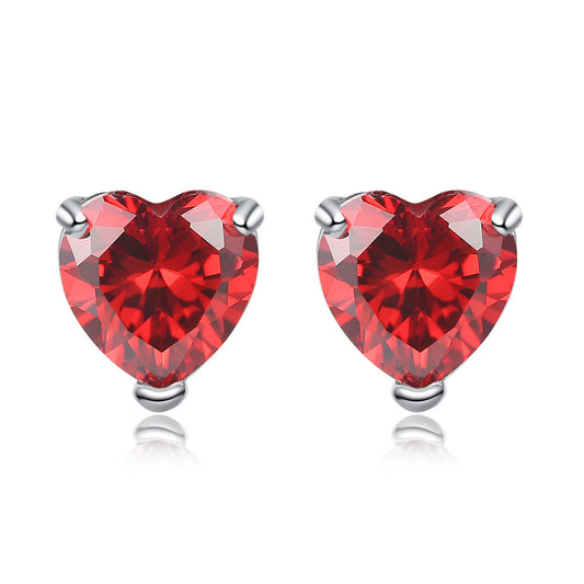 Heart stud earrings