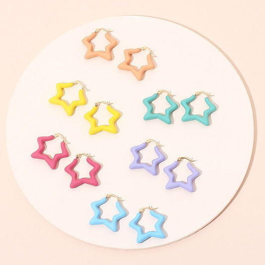 Candy Blue Star Earring