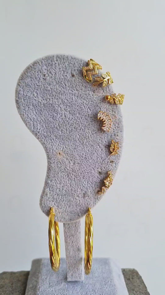 18k gold plated Hoops medium size