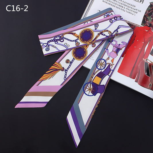 Hermes Ribbon Scarf - purple