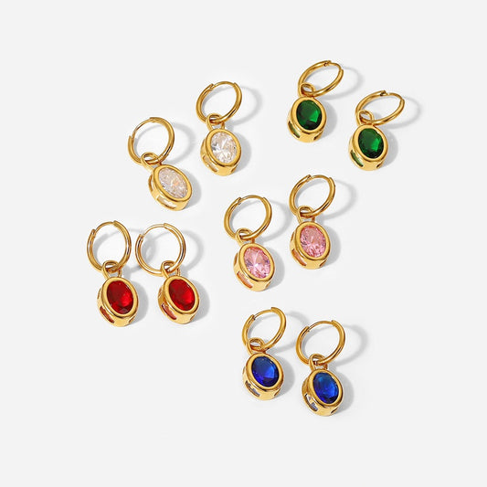 Oval Zirconia earrings