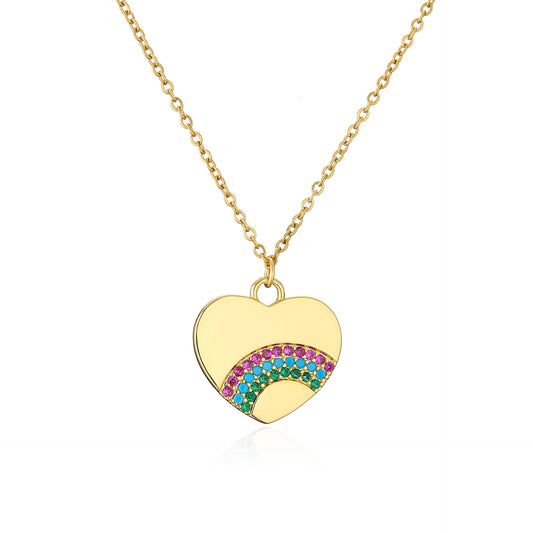 Rainbow Heart Necklace