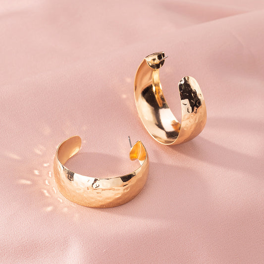 Hammered Hoop Earrings