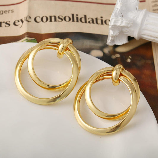 Large Double circle earrings